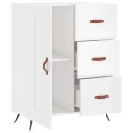 vidaXL Servantă, alb extralucios, 69,5x34x90 cm, lemn compozit vidaXL Servantă, alb extralucios, 69,5x34x90 cm, lemn compozit