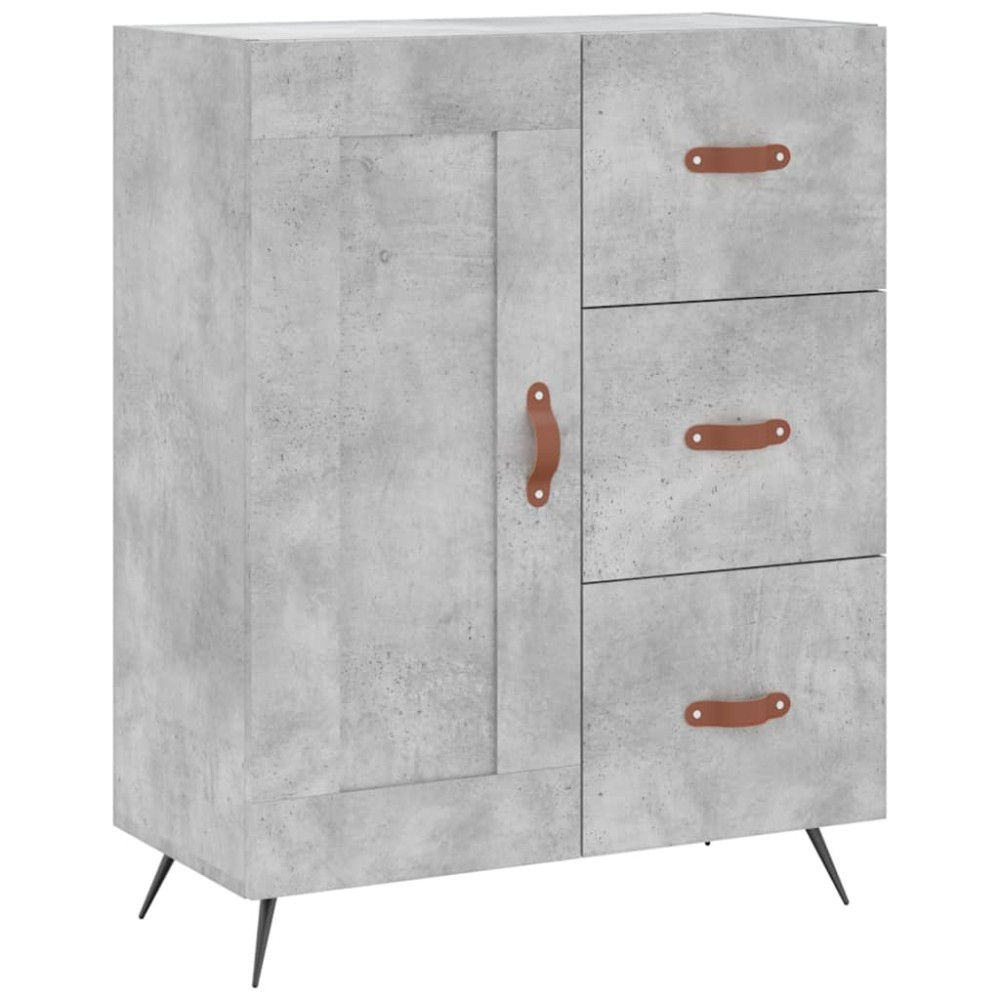 vidaXL Servantă, gri beton, 69,5x34x90 cm, lemn compozit