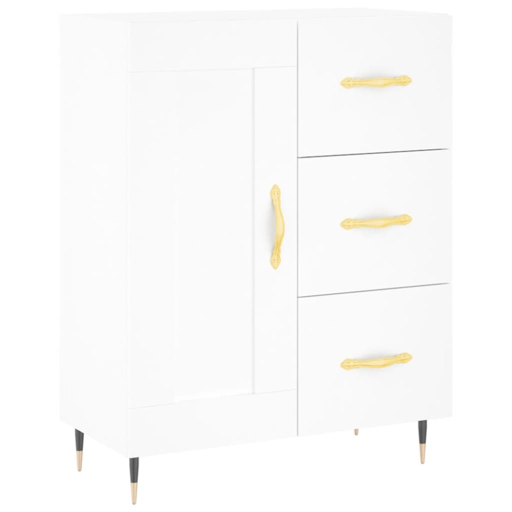 vidaXL Servantă, alb, 69,5x34x90 cm, lemn compozit