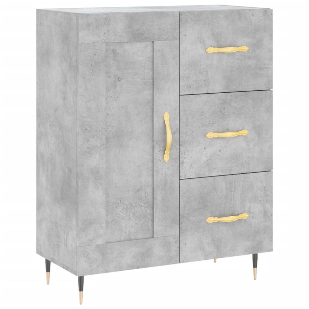 vidaXL Servantă, gri beton, 69,5x34x90 cm, lemn compozit