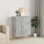 vidaXL Servantă, gri beton, 69,5x34x90 cm, lemn compozit vidaXL Servantă, gri beton, 69,5x34x90 cm, lemn compozit