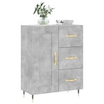 vidaXL Servantă, gri beton, 69,5x34x90 cm, lemn compozit vidaXL Servantă, gri beton, 69,5x34x90 cm, lemn compozit