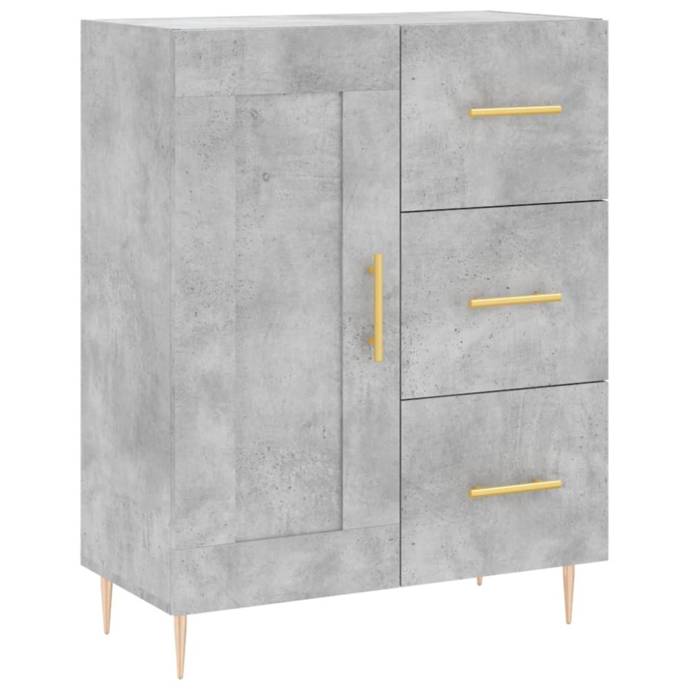 vidaXL Servantă, gri beton, 69,5x34x90 cm, lemn compozit