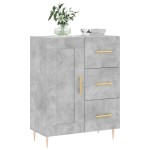 vidaXL Servantă, gri beton, 69,5x34x90 cm, lemn compozit vidaXL Servantă, gri beton, 69,5x34x90 cm, lemn compozit