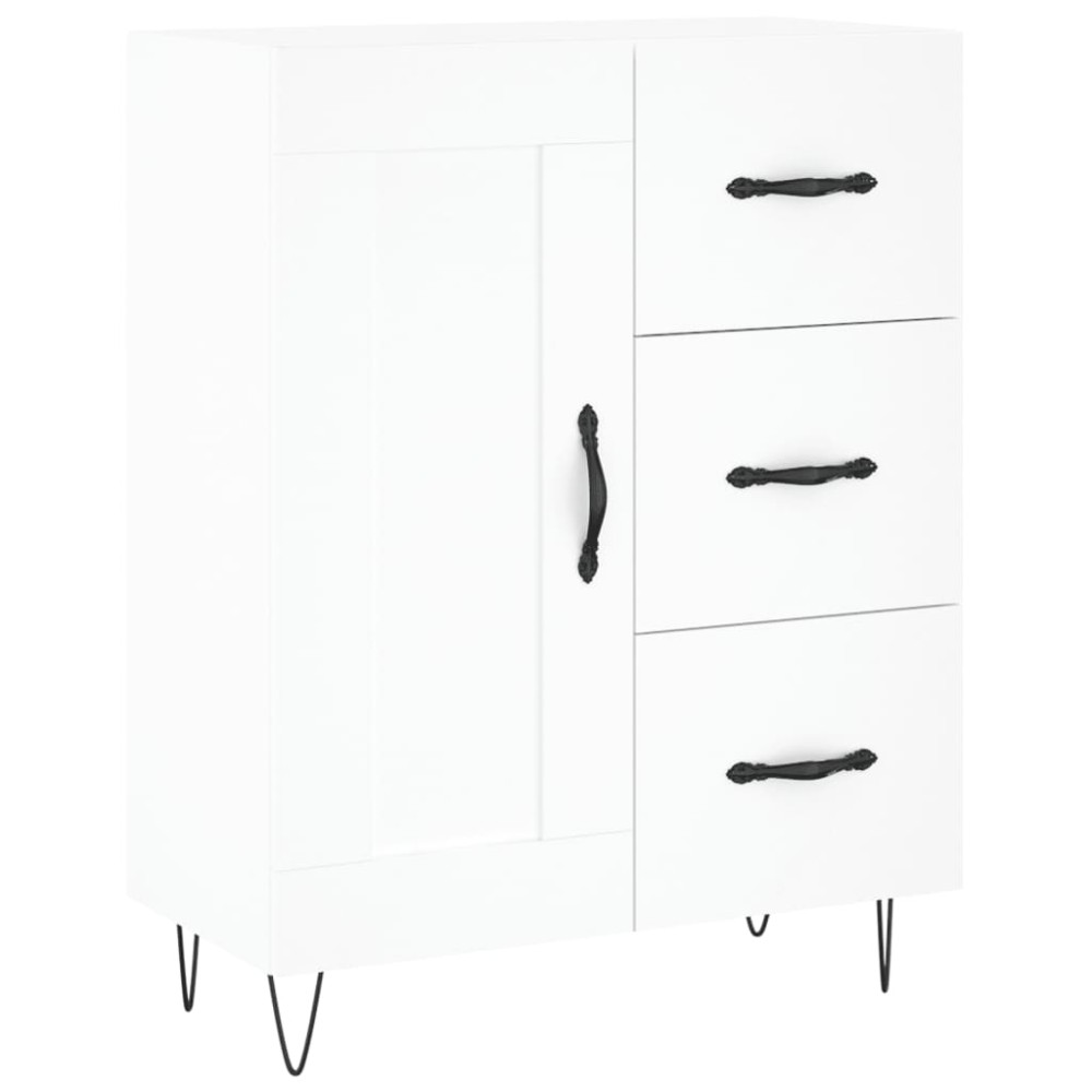 vidaXL Servantă, alb, 69,5x34x90 cm, lemn compozit