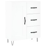 vidaXL Servantă, alb, 69,5x34x90 cm, lemn compozit