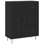 vidaXL Servantă, negru, 69,5x34x90 cm, lemn compozit