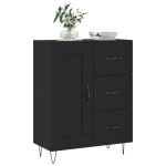 vidaXL Servantă, negru, 69,5x34x90 cm, lemn compozit