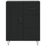 vidaXL Servantă, negru, 69,5x34x90 cm, lemn compozit