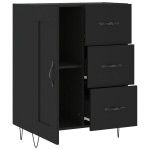 vidaXL Servantă, negru, 69,5x34x90 cm, lemn compozit