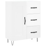 vidaXL Servantă, alb extralucios, 69,5x34x90 cm, lemn compozit vidaXL Servantă, alb extralucios, 69,5x34x90 cm, lemn compozit
