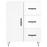 vidaXL Servantă, alb extralucios, 69,5x34x90 cm, lemn compozit vidaXL Servantă, alb extralucios, 69,5x34x90 cm, lemn compozit