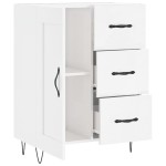 vidaXL Servantă, alb extralucios, 69,5x34x90 cm, lemn compozit vidaXL Servantă, alb extralucios, 69,5x34x90 cm, lemn compozit