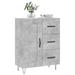 vidaXL Servantă, gri beton, 69,5x34x90 cm, lemn compozit vidaXL Servantă, gri beton, 69,5x34x90 cm, lemn compozit