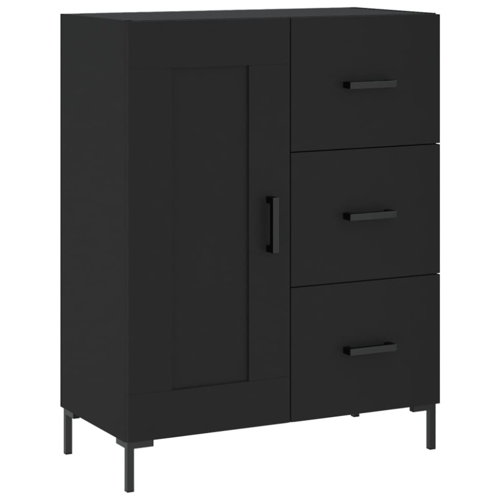 vidaXL Servantă, negru, 69,5x34x90 cm, lemn compozit