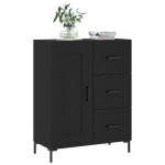 vidaXL Servantă, negru, 69,5x34x90 cm, lemn compozit