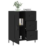 vidaXL Servantă, negru, 69,5x34x90 cm, lemn compozit