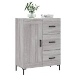 vidaXL Servantă, gri sonoma, 69,5x34x90 cm, lemn compozit