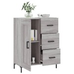 vidaXL Servantă, gri sonoma, 69,5x34x90 cm, lemn compozit