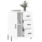 vidaXL Servantă, alb, 69,5x34x90 cm, lemn compozit vidaXL Servantă, alb, 69,5x34x90 cm, lemn compozit