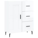 vidaXL Servantă, alb extralucios, 69,5x34x90 cm, lemn compozit