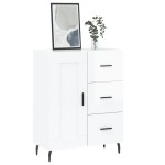 vidaXL Servantă, alb extralucios, 69,5x34x90 cm, lemn compozit