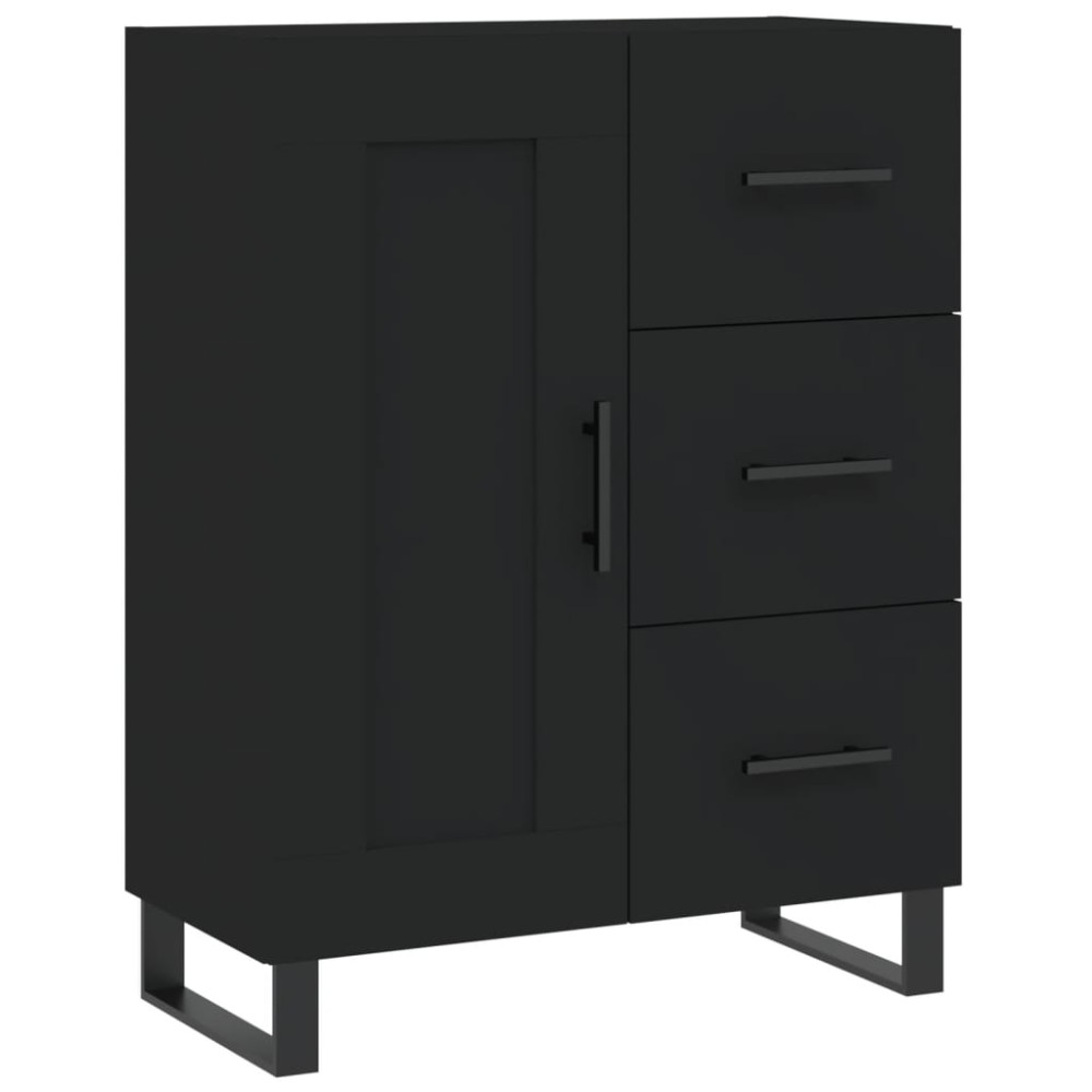 vidaXL Servantă, negru, 69,5x34x90 cm, lemn compozit