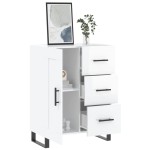 vidaXL Servantă, alb extralucios, 69,5x34x90 cm, lemn compozit vidaXL Servantă, alb extralucios, 69,5x34x90 cm, lemn compozit
