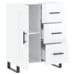 vidaXL Servantă, alb extralucios, 69,5x34x90 cm, lemn compozit vidaXL Servantă, alb extralucios, 69,5x34x90 cm, lemn compozit