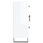 vidaXL Servantă, alb extralucios, 69,5x34x90 cm, lemn compozit vidaXL Servantă, alb extralucios, 69,5x34x90 cm, lemn compozit