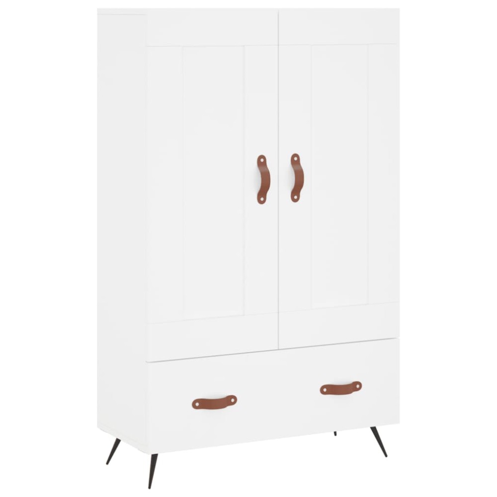 vidaXL Dulap înalt, alb, 69,5x31x115 cm, lemn prelucrat