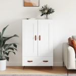 vidaXL Dulap înalt, alb, 69,5x31x115 cm, lemn prelucrat vidaXL Dulap înalt, alb, 69,5x31x115 cm, lemn prelucrat