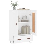 vidaXL Dulap înalt, alb, 69,5x31x115 cm, lemn prelucrat vidaXL Dulap înalt, alb, 69,5x31x115 cm, lemn prelucrat