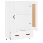 vidaXL Dulap înalt, alb, 69,5x31x115 cm, lemn prelucrat vidaXL Dulap înalt, alb, 69,5x31x115 cm, lemn prelucrat
