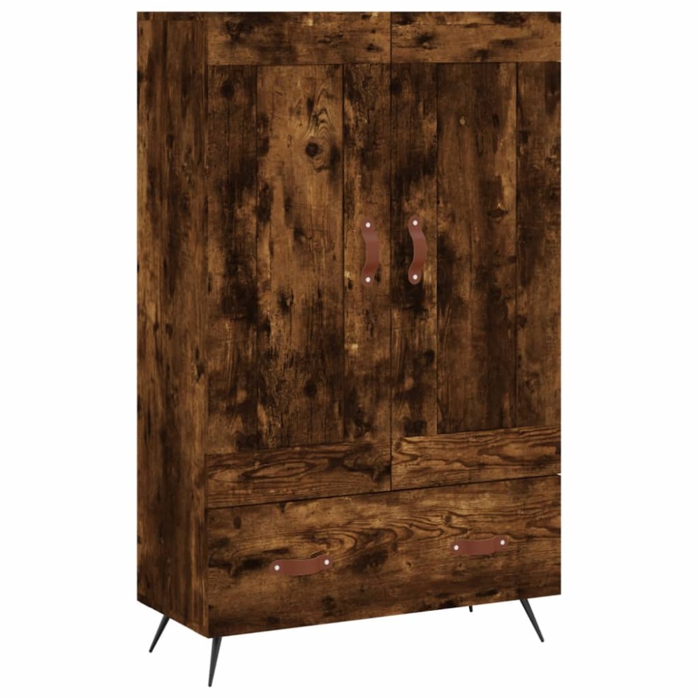 vidaXL Dulap înalt, stejar afumat, 69,5x31x115 cm, lemn prelucrat