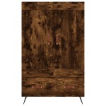 vidaXL Dulap înalt, stejar afumat, 69,5x31x115 cm, lemn prelucrat