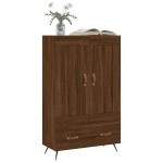 vidaXL Dulap înalt, stejar maro, 69,5x31x115 cm, lemn prelucrat