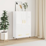 vidaXL Dulap înalt, alb extralucios, 69,5x31x115 cm, lemn prelucrat vidaXL Dulap înalt, alb extralucios, 69,5x31x115 cm, lemn prelucrat