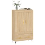 vidaXL Dulap înalt, stejar Sonoma, 69,5x31x115 cm, lemn prelucrat