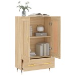 vidaXL Dulap înalt, stejar Sonoma, 69,5x31x115 cm, lemn prelucrat