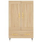 vidaXL Dulap înalt, stejar Sonoma, 69,5x31x115 cm, lemn prelucrat