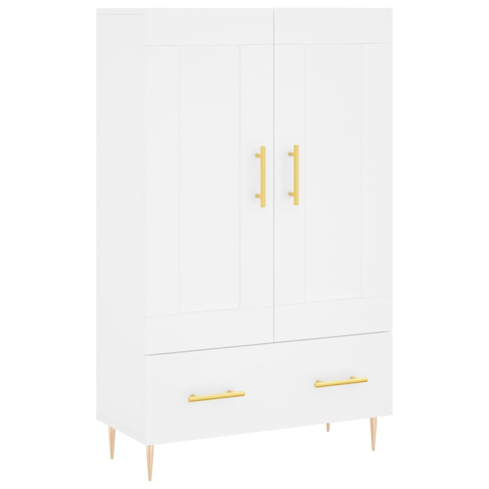 vidaXL Dulap înalt, alb, 69,5x31x115 cm, lemn prelucrat