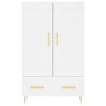 vidaXL Dulap înalt, alb, 69,5x31x115 cm, lemn prelucrat