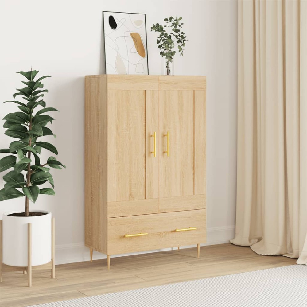 vidaXL Dulap înalt, stejar Sonoma, 69,5x31x115 cm, lemn prelucrat