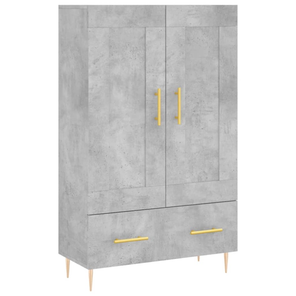 vidaXL Dulap înalt, gri beton, 69,5x31x115 cm, lemn compozit