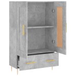 vidaXL Dulap înalt, gri beton, 69,5x31x115 cm, lemn compozit