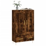 vidaXL Dulap înalt, stejar afumat, 69,5x31x115 cm, lemn prelucrat