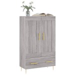 vidaXL Dulap gri Sonoma 69,5x31x115 cm, lemn prelucrat