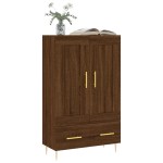 vidaXL Dulap înalt, stejar maro, 69,5x31x115 cm, lemn prelucrat vidaXL Dulap înalt, stejar maro, 69,5x31x115 cm, lemn prelucrat