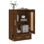 vidaXL Dulap înalt, stejar maro, 69,5x31x115 cm, lemn prelucrat vidaXL Dulap înalt, stejar maro, 69,5x31x115 cm, lemn prelucrat